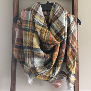 Cozy Plaid Blanket Scarf